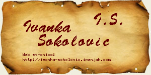 Ivanka Sokolović vizit kartica